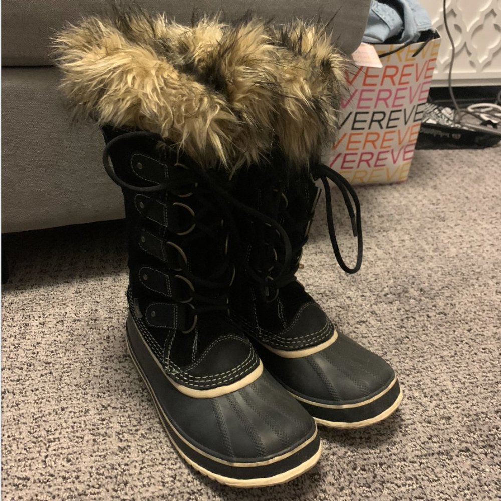 Sorel-- Joan of Ark Waterproof Boots! Black/Quarry